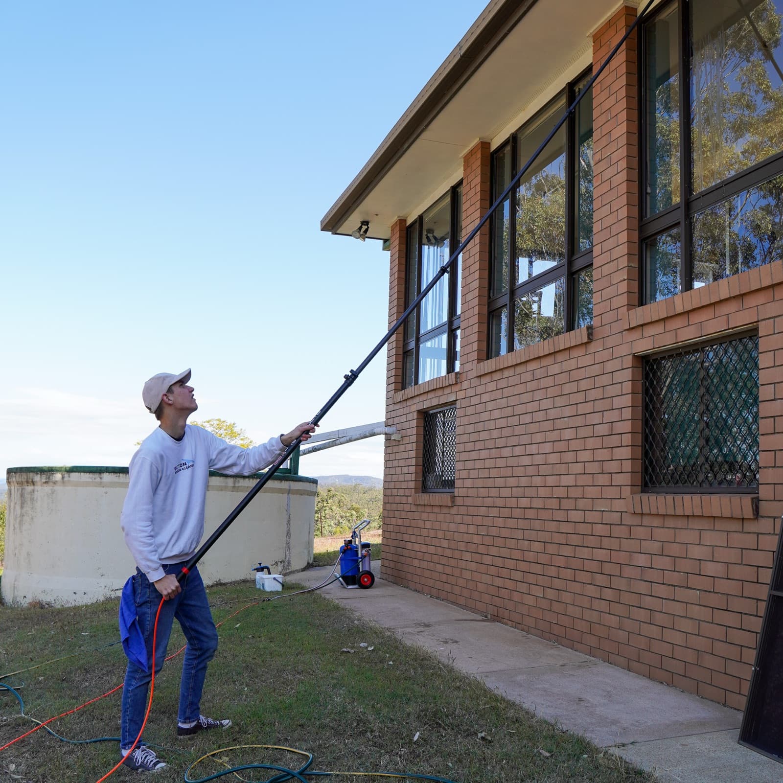 Commercial shopfront window cleaning in Gatton