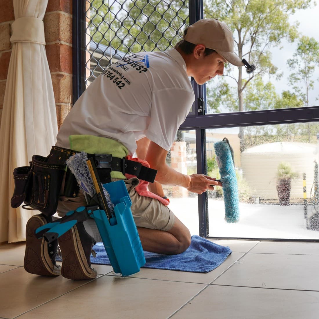 Detailing kit out at a Lockyer Valley sunroom